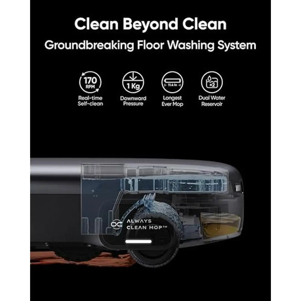 Floor Washing Robot Vacuum Mop Ozone 8000Pa Suction 10-in-1 UniClean Station LCD Control Potent Suction Sports Car Design Square