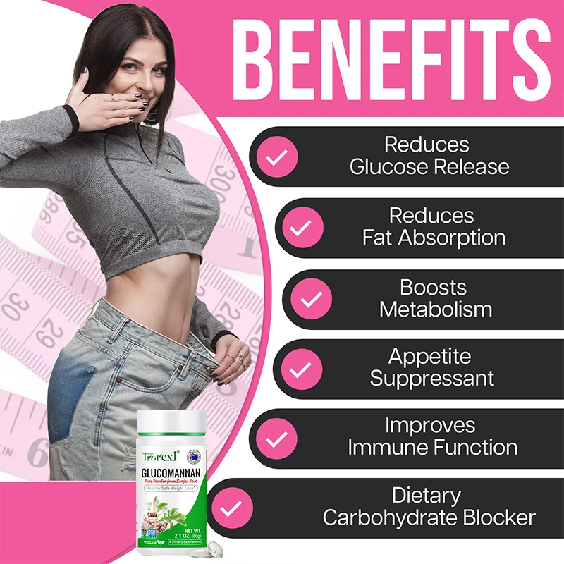 Weight Loss Products Appetite Suppressant with Konjac Fat Burner Diet Pills Nighttime Metabolism Booster Strong Slimming Pills