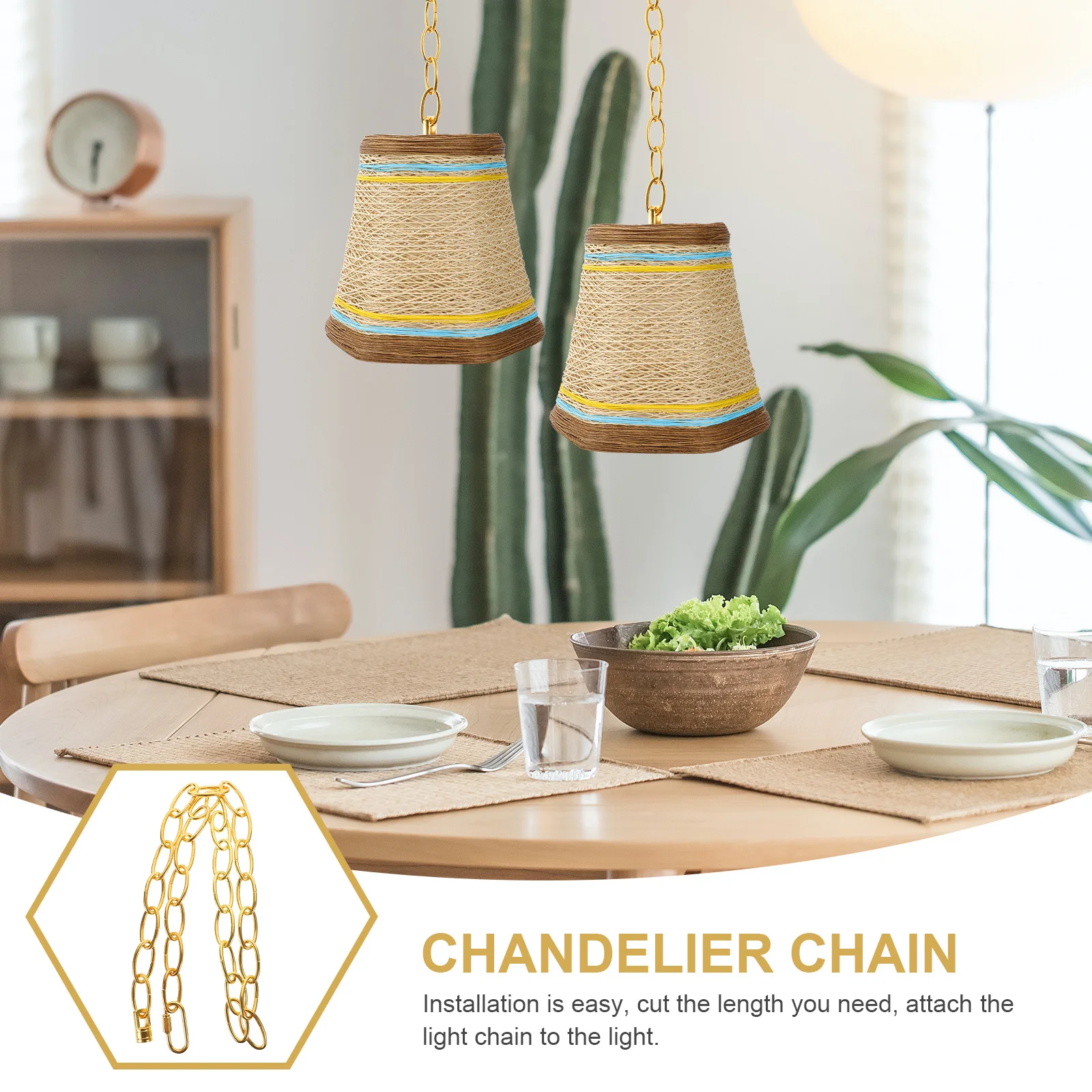 

Chandelier Chain Extension Sturdy Lighting Fixture Chain for Various Lights Cages Ceiling Lights Long Lasting Texture