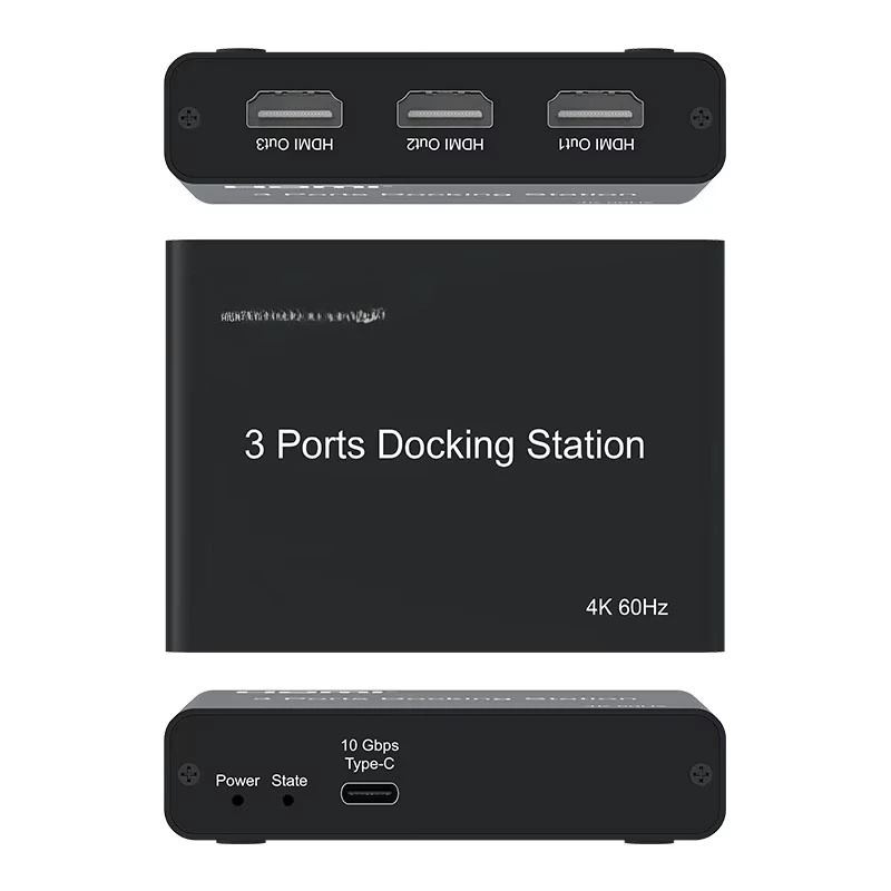 4K 60Hz Type-c For Output Docking Station Switch With 3 Ports Video Splitters & Converters