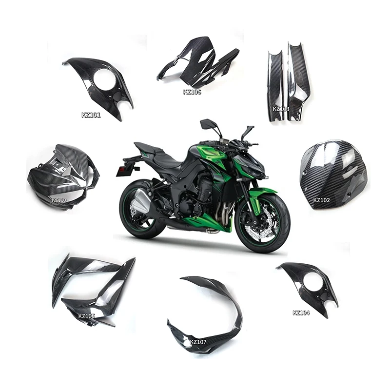 

Factory Wholesale 100% Carbon Fiber Full Fairing Kits for Z1000 2015+ High Performance Motorcycle Modification Parts