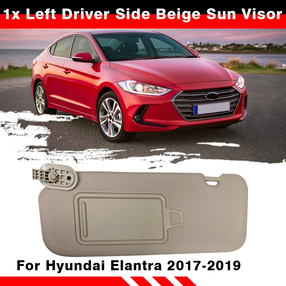 1pcs Car Visor Sunshade Interior Car Front Visor Panel Makeup Mirror Sun Visor Mirror For 2016 2017 2018 2019 Hyundai Elantra