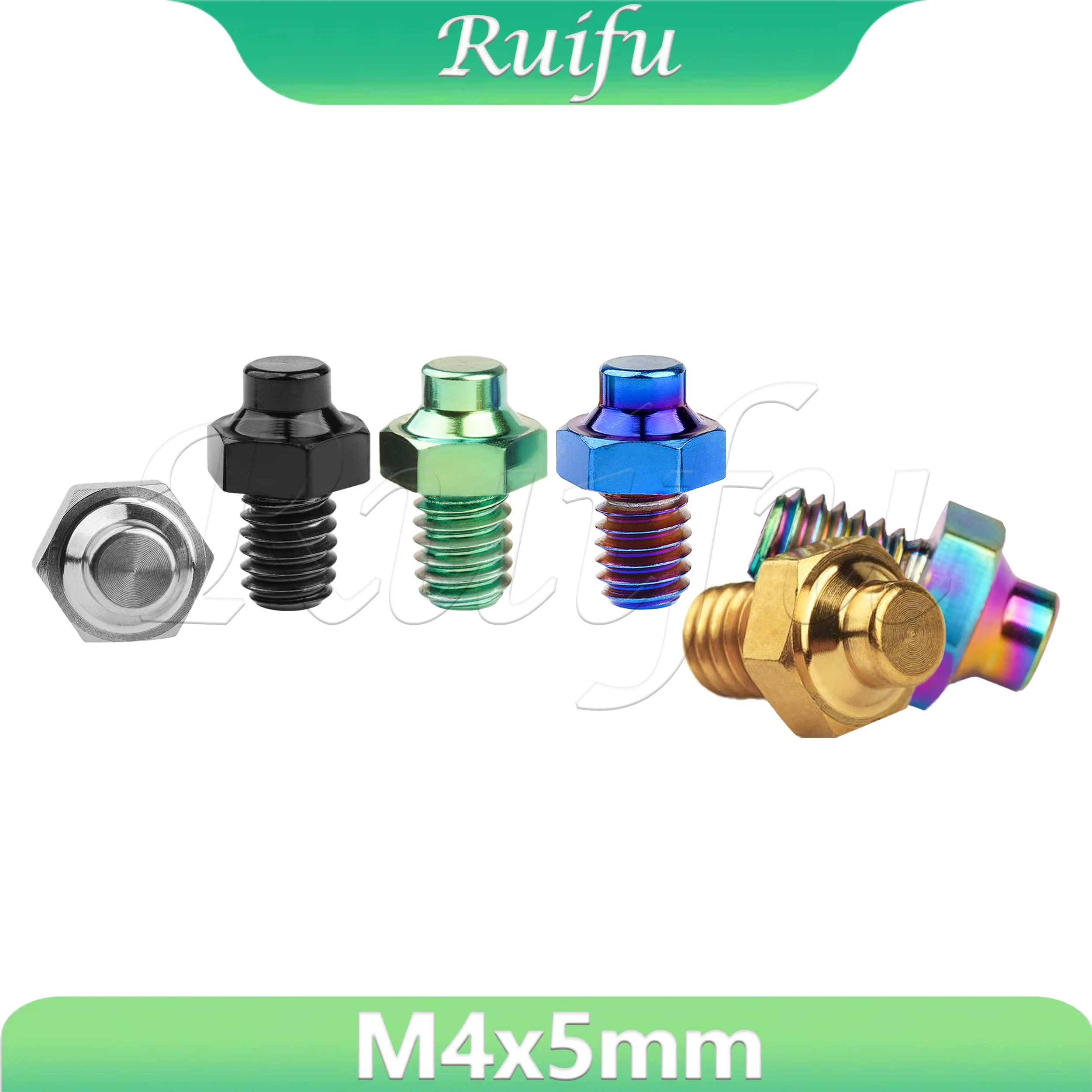

Ruifu Titanium Bolt M4x5mm for Pedal Pin anti-skid nail Bicycle Pedal Parts Hexagonal Screws