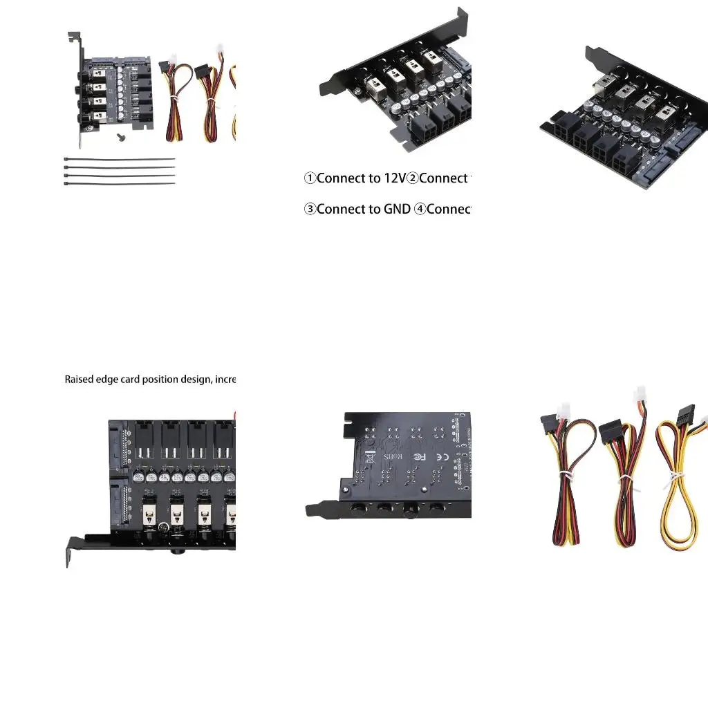  PCI Expansion Card Slot Rack Hard Disk Bracket with Low Profile Bracket Metal