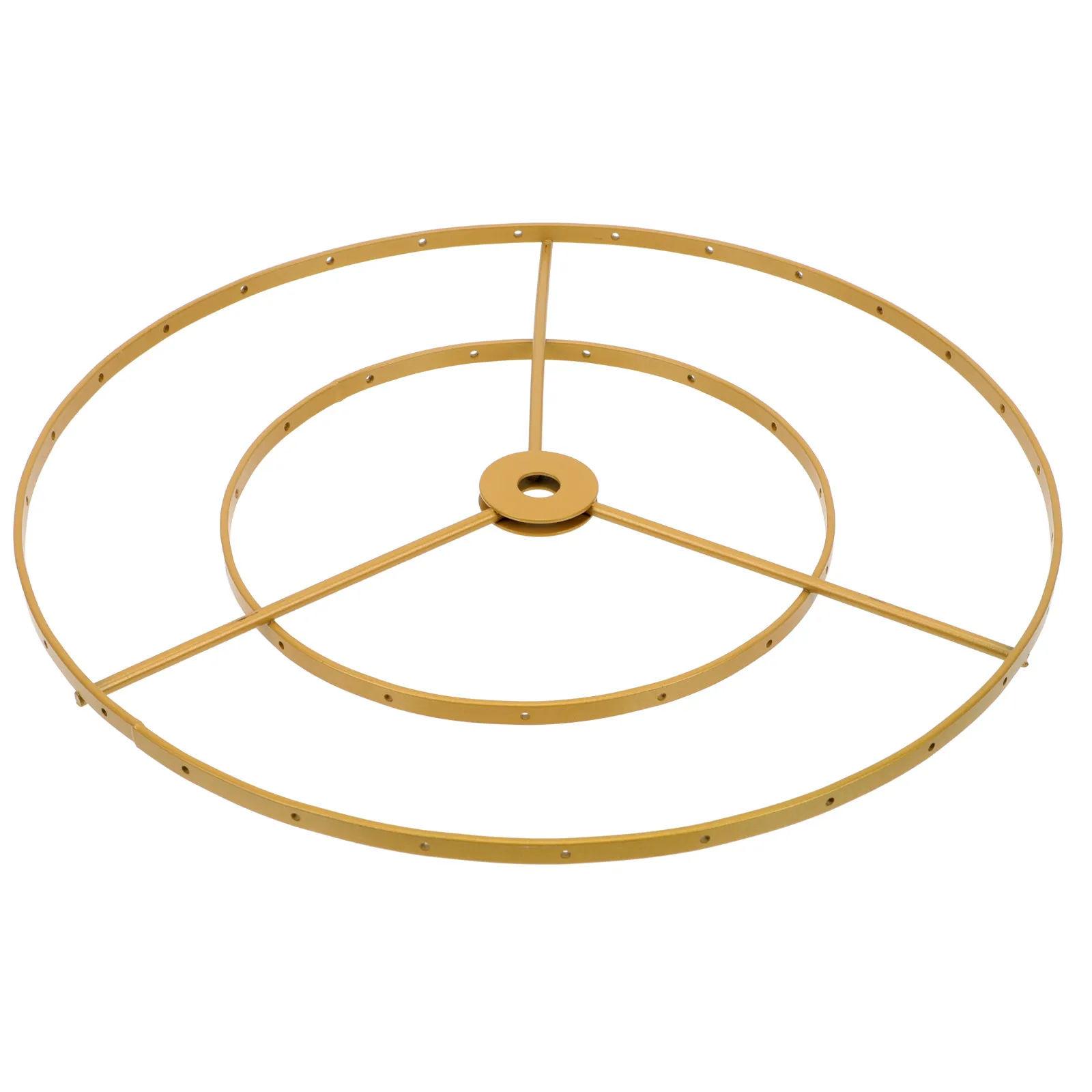 E27 Double Ring Lampshade Bracket Premium Iron Chandelier Frame for DIY Pendant Lamp Home Living Room Bedroom Cafe Decor