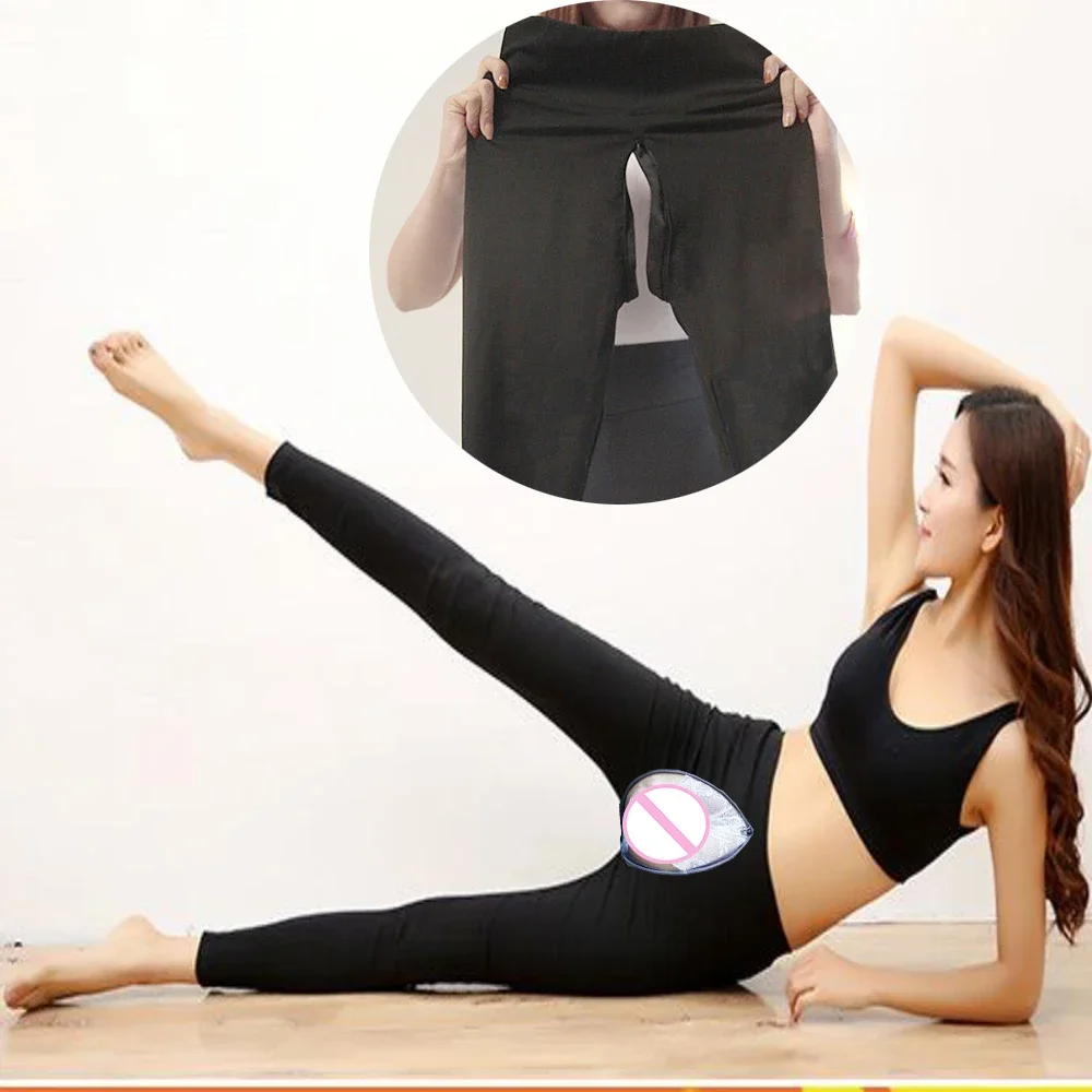

Plus Size Invisible Open Crotch Outdoor Sexclothes Women‘s Skinny Pants Ladies Sexy Gym Fitness Push Up Leggings Christmas Gift