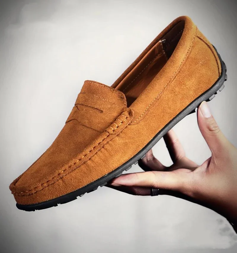 

New Brand Fashion Summer Style Soft Loafers Genuine Leather High Quality Flat Casual Shoes Breathable Men Flats Driving Shoes