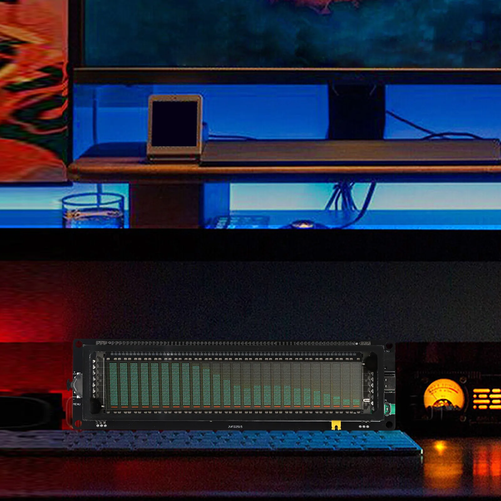 Analizator widma audio płyta widma MIC Pick Up miernik miernik VU wyświetlacz ekran próżniowy wyświetlacz fluorescencyjny 32 Hz-20 KHz AK2515