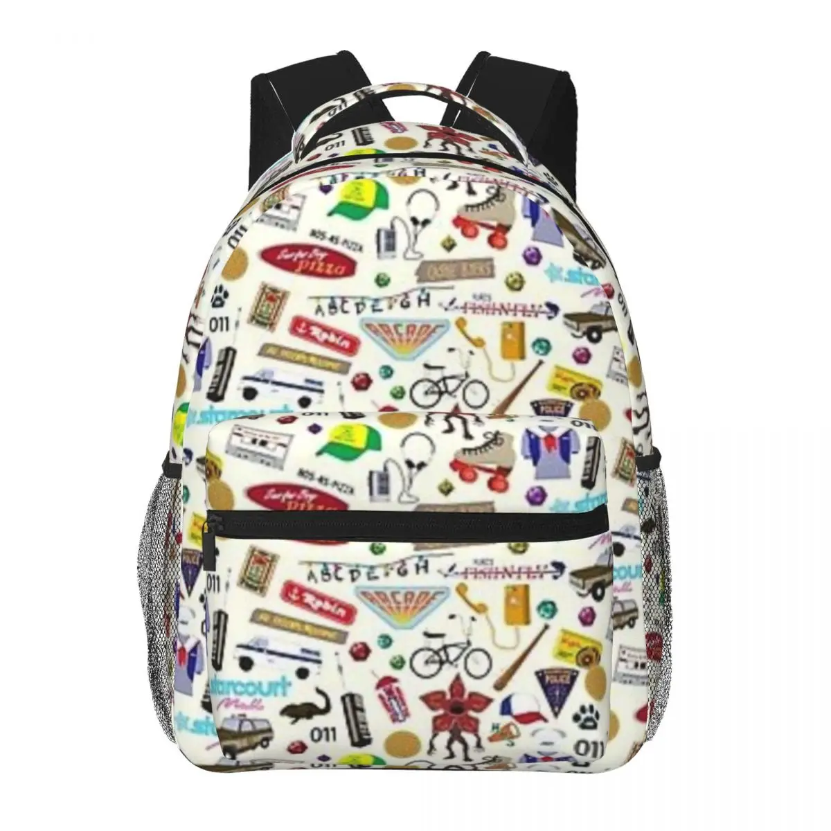 

Stranger-Things-pattern New Fashion High Capacity Waterproof Backpack Trendy Girls Boys Laptop School Book Bag