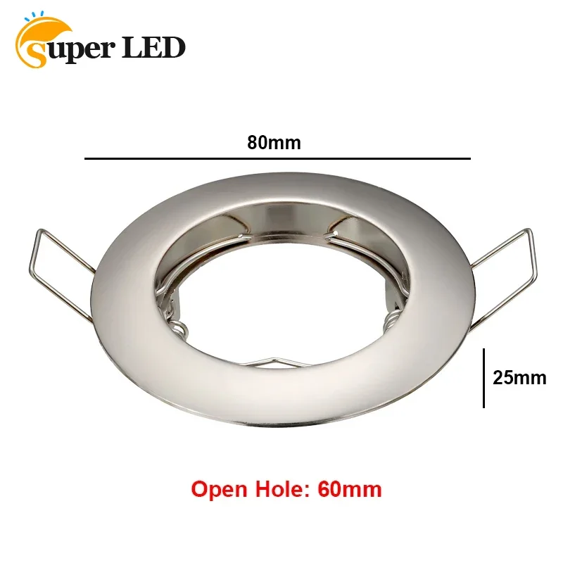 Wholesale Spotlight Frame Round Zinc Alloy MR16 Ceiling Light Fixture Recessed GU10 Downlight Housing Fixture