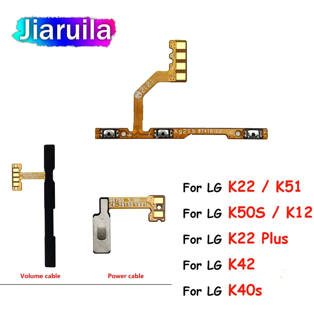 Encendido apagado interruptor de silencio tecla de Control botón de volumen Cable flexible para LG K12 Plus K22 K50s K51 K51s K52 K40S K62 Plus K22 Plus