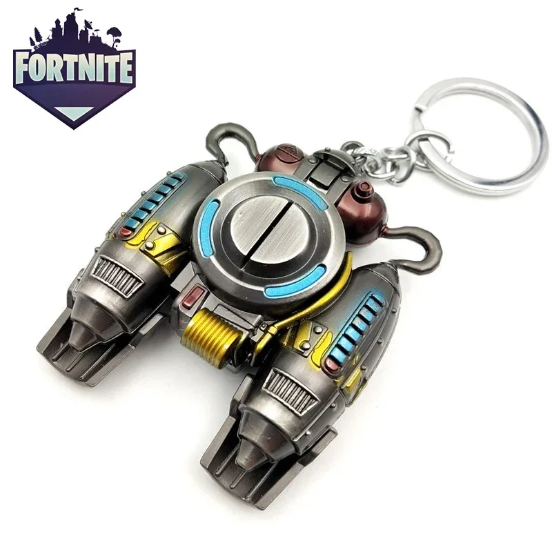 Fortnite Keychain Telescope Model Key Chains Collection Anime Figure Metal Keyring Key Chains