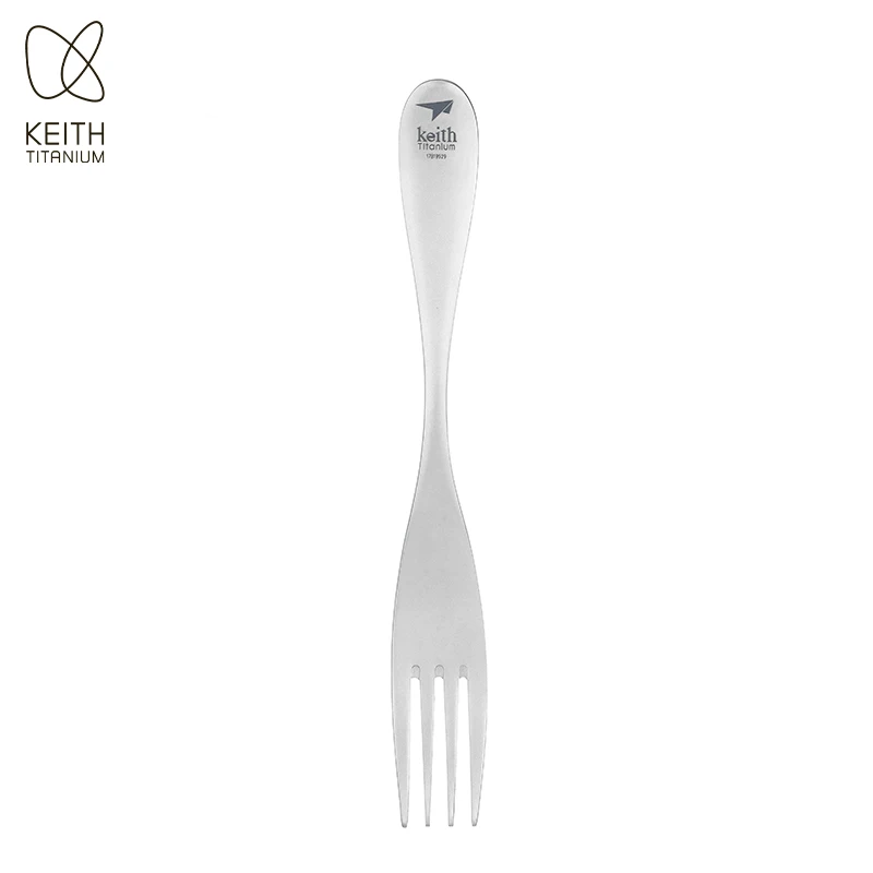 

Титановая вилка Keith, 1 шт., сверхлегкая, для кемпинга, походов, обеденный набор, титановая, многоразовая