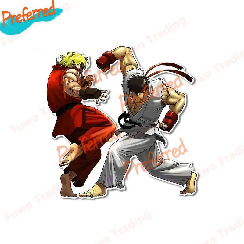 Retro Game Ken and Ryu Jiu Jitsu Moment Sticker Decal for Your All Cars Racing Laptop Locomotive Trunk Toolbox Window Bumper