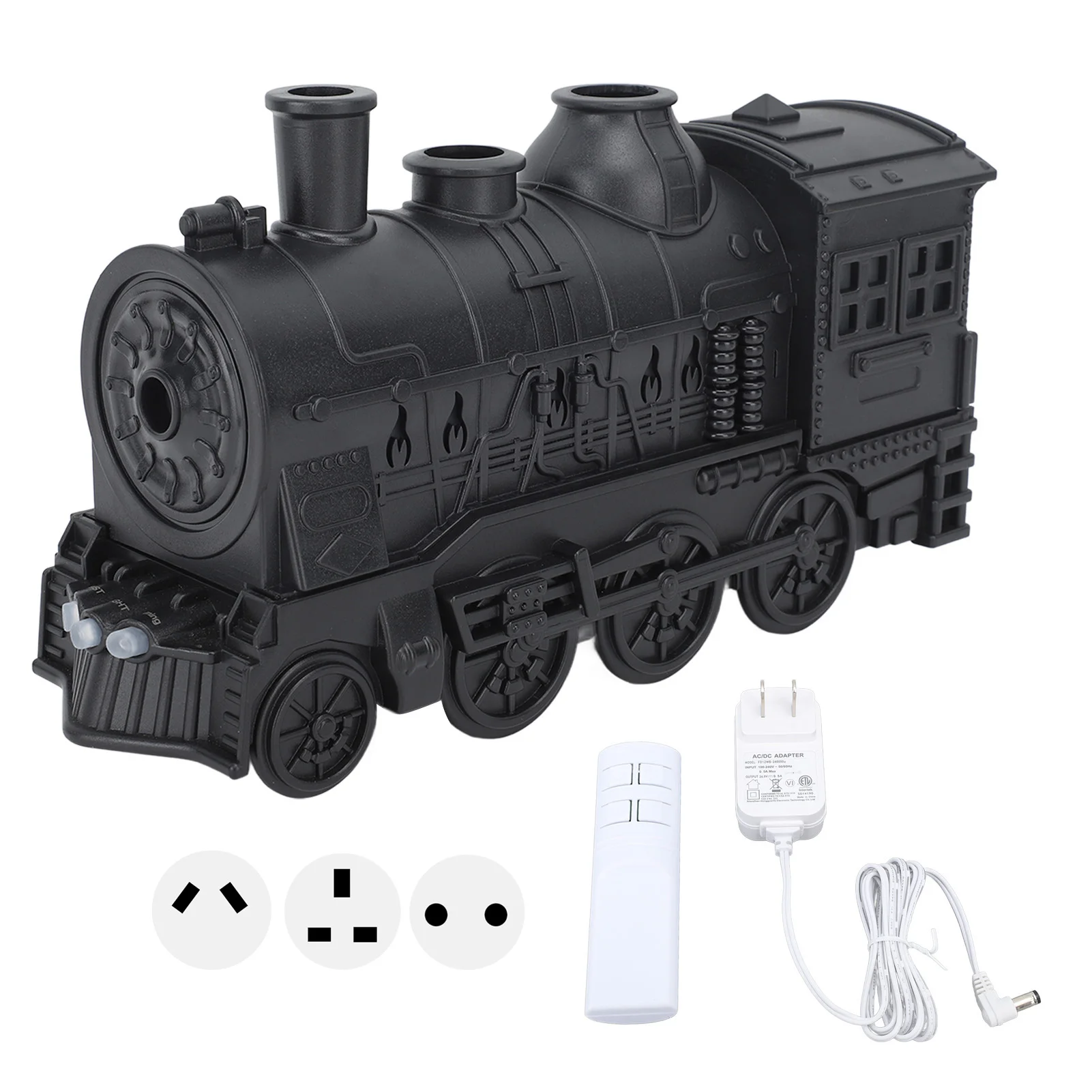 Essential Oil Diffuser 300ml Train Shape 2 Lighting Modes Aromatherapy Cool Mist Humidifier with Remote Control for Bedroom