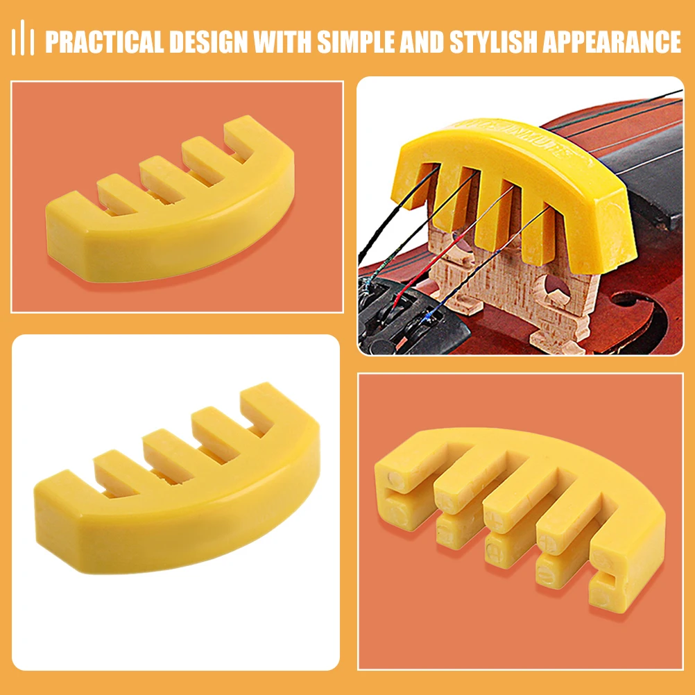 

6 Pcs Violin Mute Rubber for All Violins Instrument Accessories Accessory Cello Practice Small Five Claws Viola