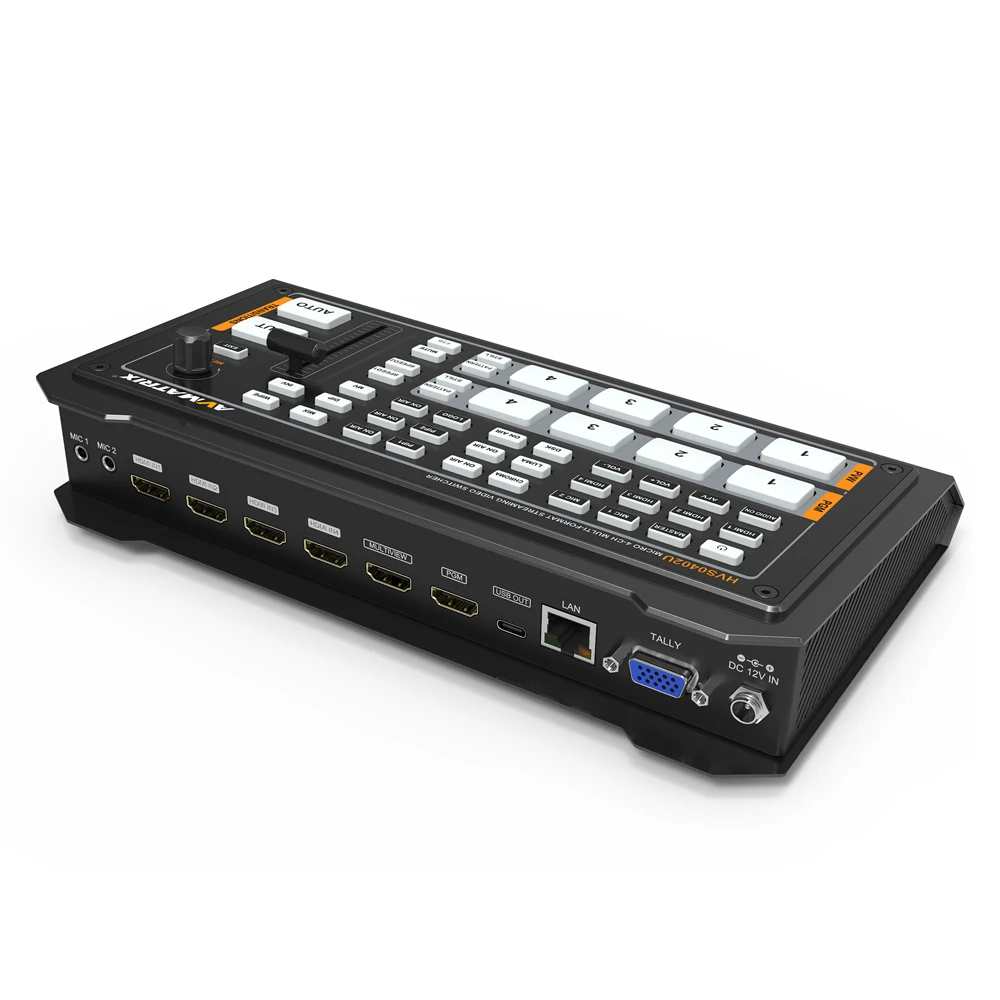 HVS0402U Micro 4 Channel HDMI Live Streaming Video Switcher With HDMI PGM and Multiview USB Type-C Output