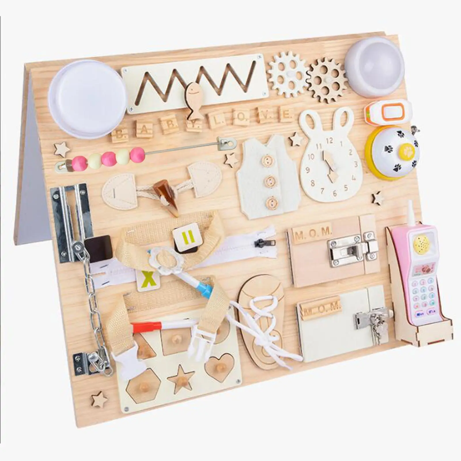 Children’s Busy Board Sensory Activity Components Fine Motor Skills Toy for Kindergarten and Preschool view 5