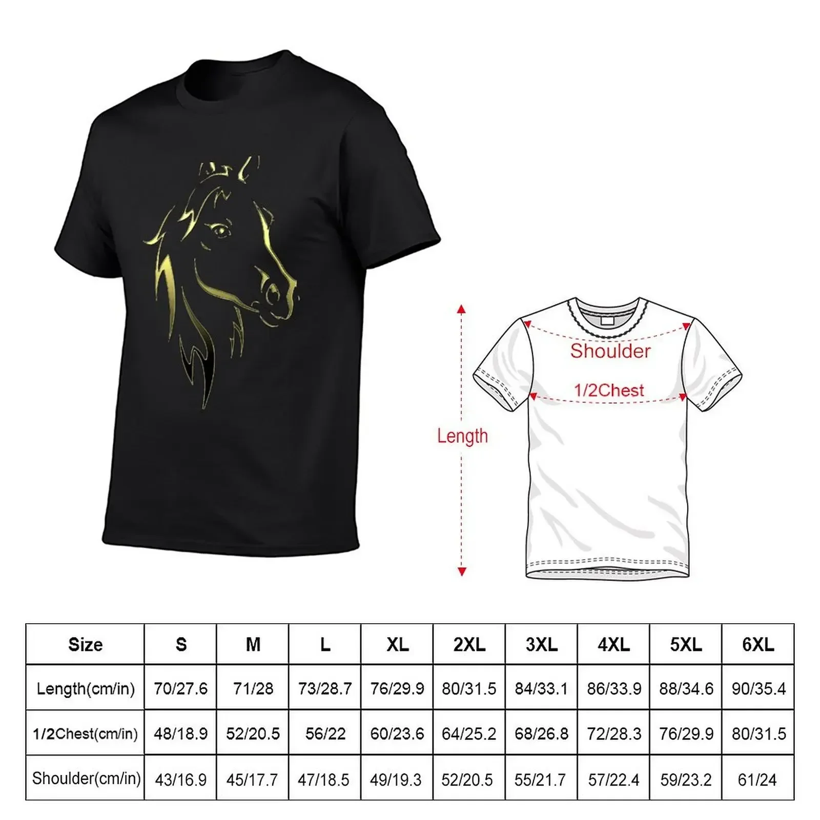 Funny Yellow Horse Head Silhouette T-Shirt hippie clothes blanks men workout shirt