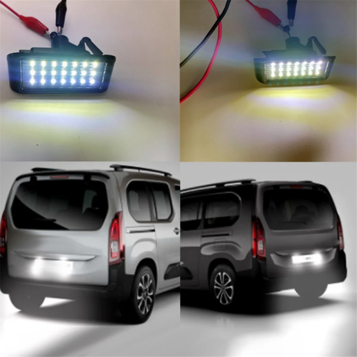 Car Rear LED License Plate Light for Fiat SCUDO 2007-2023 for Peugeot Car Accessories