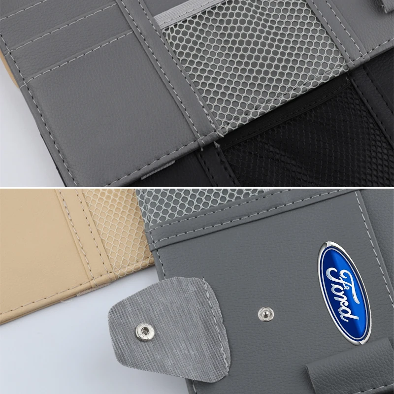 Car Sun Visor Point Type Multi-function Storage Bag Car Accessories For Ford Fiesta EcoSport Ranger Mondeo Mustang FOCUS 2 3 4