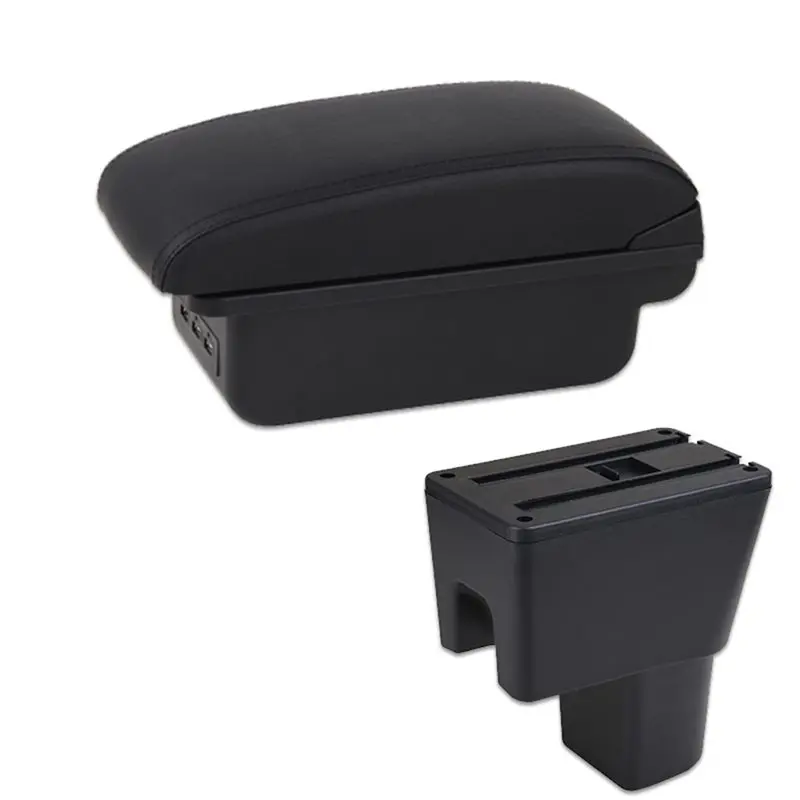 

A54K-Car Armrest Auto Storage Box Double Layer 3USB Box Support For CELERIO Interior Accessories Armrest Box