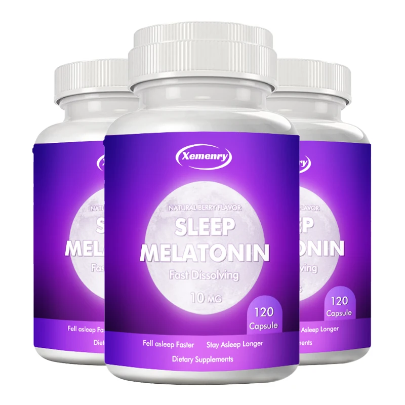 

Melatonin Capsules 20 Mg - Promote Sleep Quality & Alertness, Help Deep Sleep, Non-GMO, Gluten-free