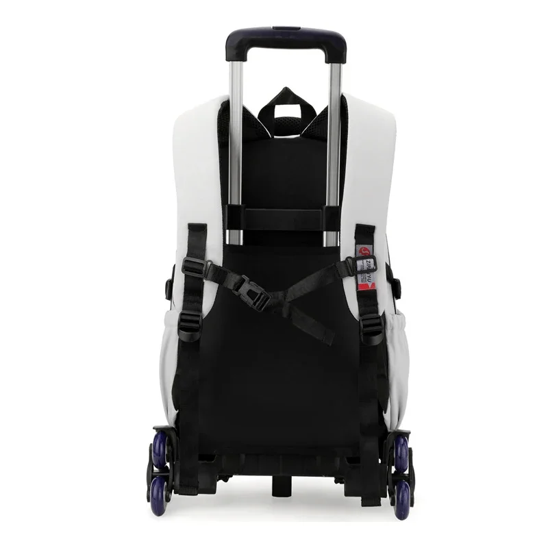 BunnyFly School Bag with Wheels Rolling Backpack for Boy Kids Student Wheeled Backpack Trolley School Bag Travel Trolley Bag