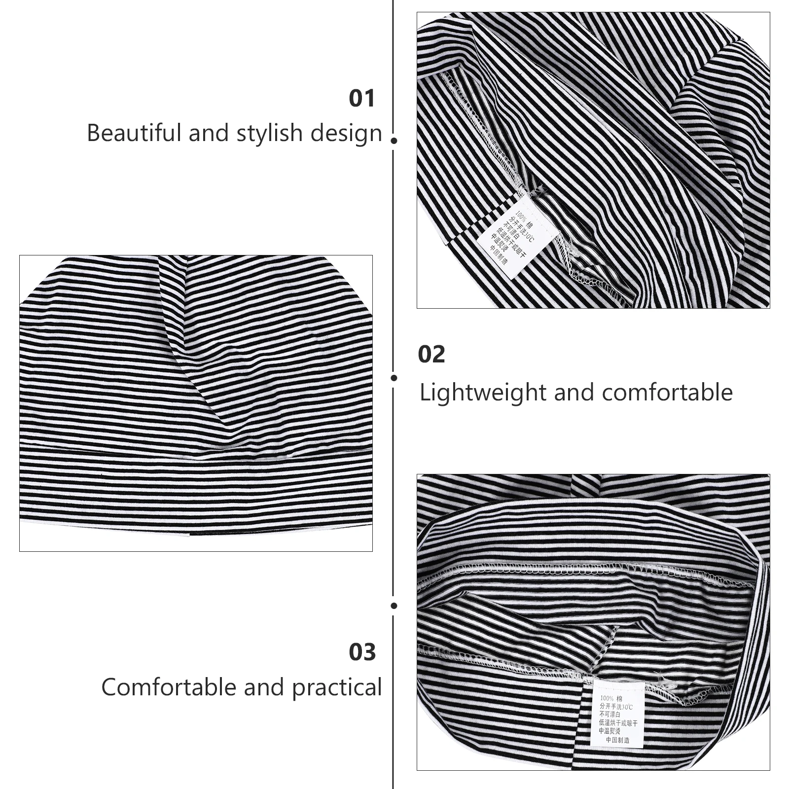 

Cotton Sleeping Hat Lightweight Breathable for Adults Hair Accessory Comfortable Elastic Design Protect Hair Gadgets