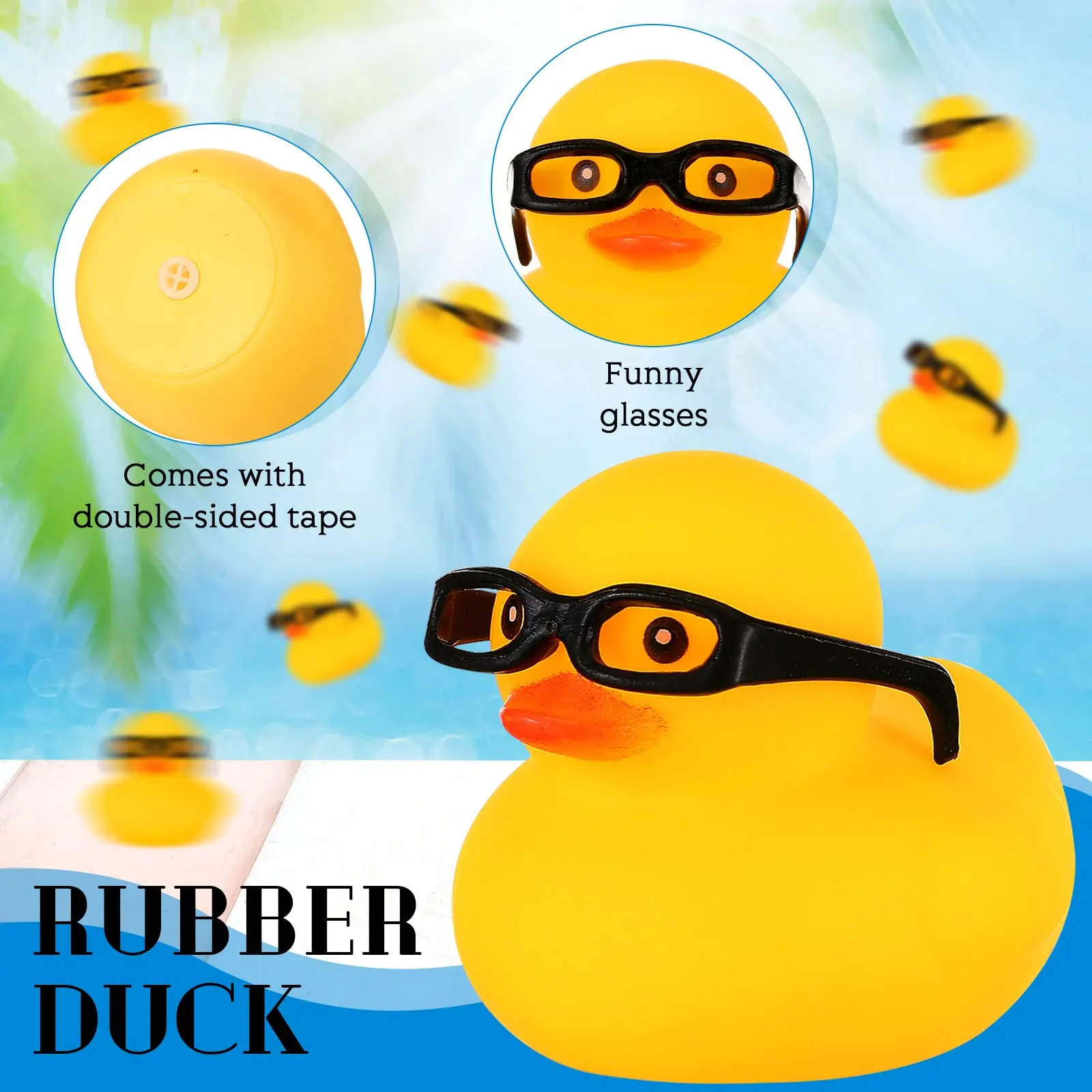 10-100pc Mini Rubber Ducks Set in Bulk Float Squeak Tiny Ducks  Duck Toy for Party Birthday Supplies