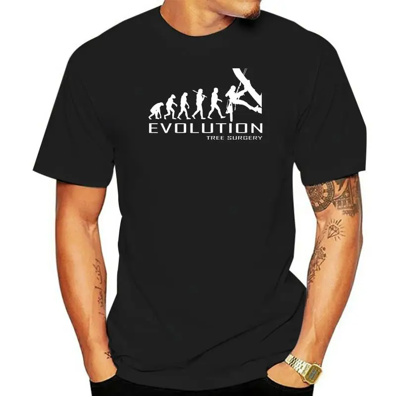 Evolution Tree Surgeon Tshirt Surgery Mens Axe Chainsaw T Shirt Lumberjack PT25