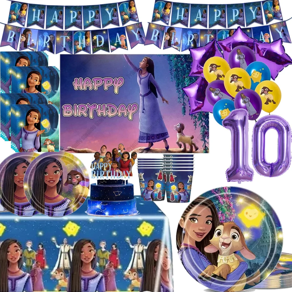 

Wishes Themed Birthday Balloons Asha Birthday Decorations Cups Dinner Plates Napkins Banners Party Supplies Baby Shower Gifts