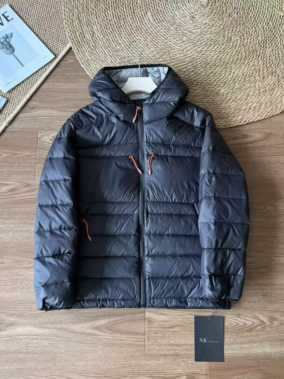 

ex Lightweight Hooded down Jaet Outdoor Warmth Student Coat Trendy Winter Bird Home Replacement Riblet Nylon Fabric