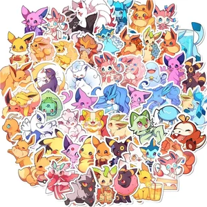 Bonito Pokémon Anime Adesivos, Kawaii, Pikachu, Eevee, Graffiti Etiqueta, DIY, Telefone, Garrafa de Água, Caderno, Decalques dos desenhos animados, Brinquedo, 10 Pcs, 30 Pcs, 50Pcs 10 principais vendas caneca eevee - №10