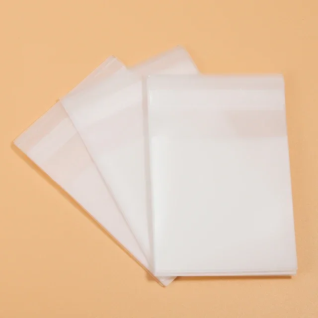 100 Stück transparente, mattierte Plastiktüten, Geschenktüten, selbstklebende Beutel, Kekse, Süßigkeiten, Schmuckverpackung, geeignet für Hochzeit, Party – Detail 7