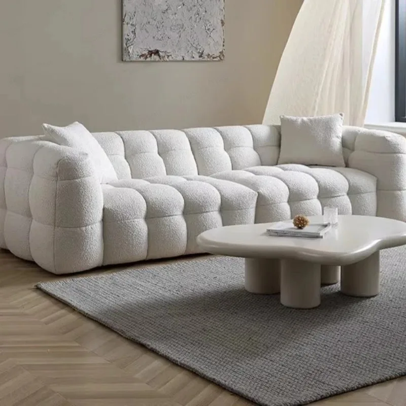 Minimalist Waterproof Living Room Sofa Modern Couch Elegant Relaxing Living Room Sofa White Puff Sofy Do Salonu Home Furniture