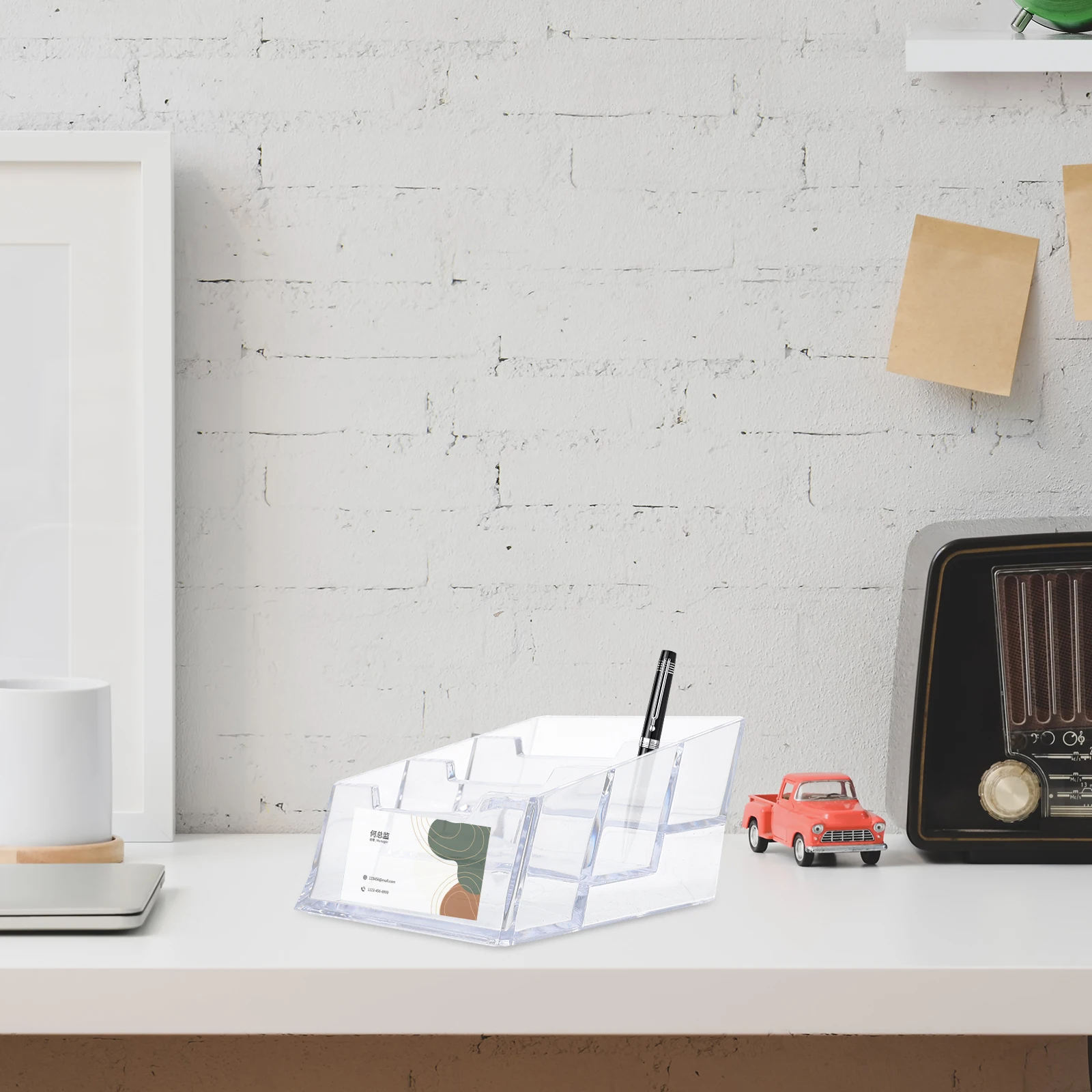 

2 шт. держатель для визитных карточек рабочий стол офисные принадлежности настольная подставка для карточек-органайзеров