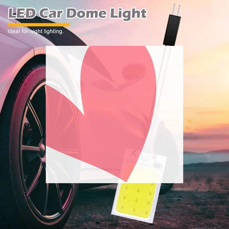 Car Interior LED Panel Light Kit Super Bright COB Universal Adapters For Auto Dome Trunk Lighting Replacement