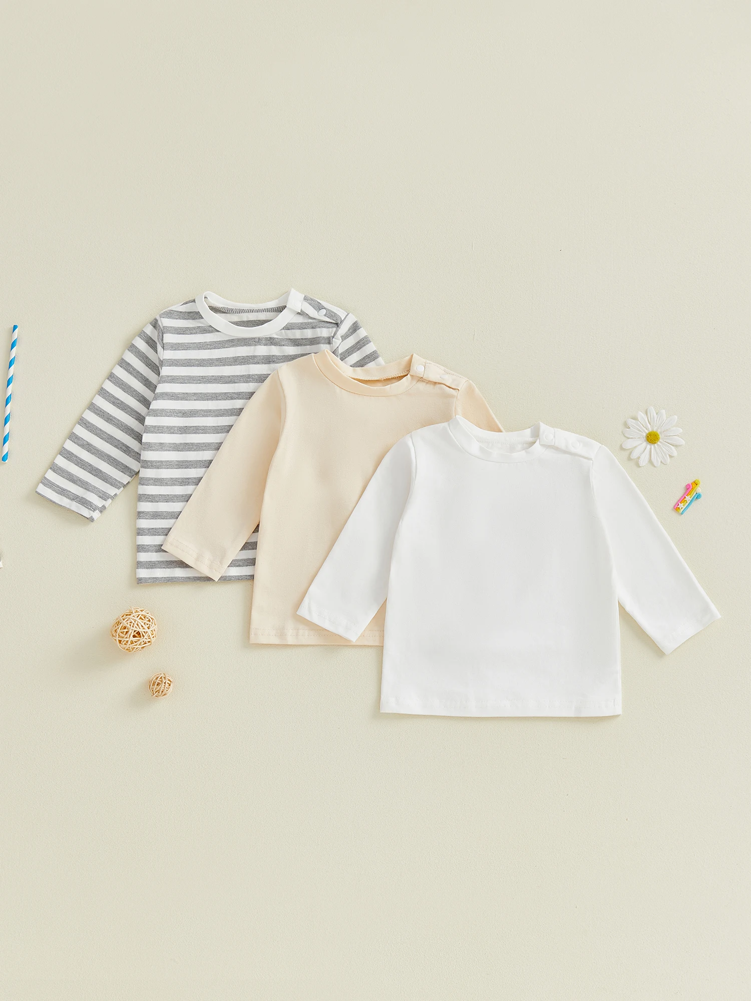 Infant Trendy Girl 3 Piece Outfit Set Autumn Stylish Floral Printed Ruffle Sleeve Crew Neck Pullover and Leggings