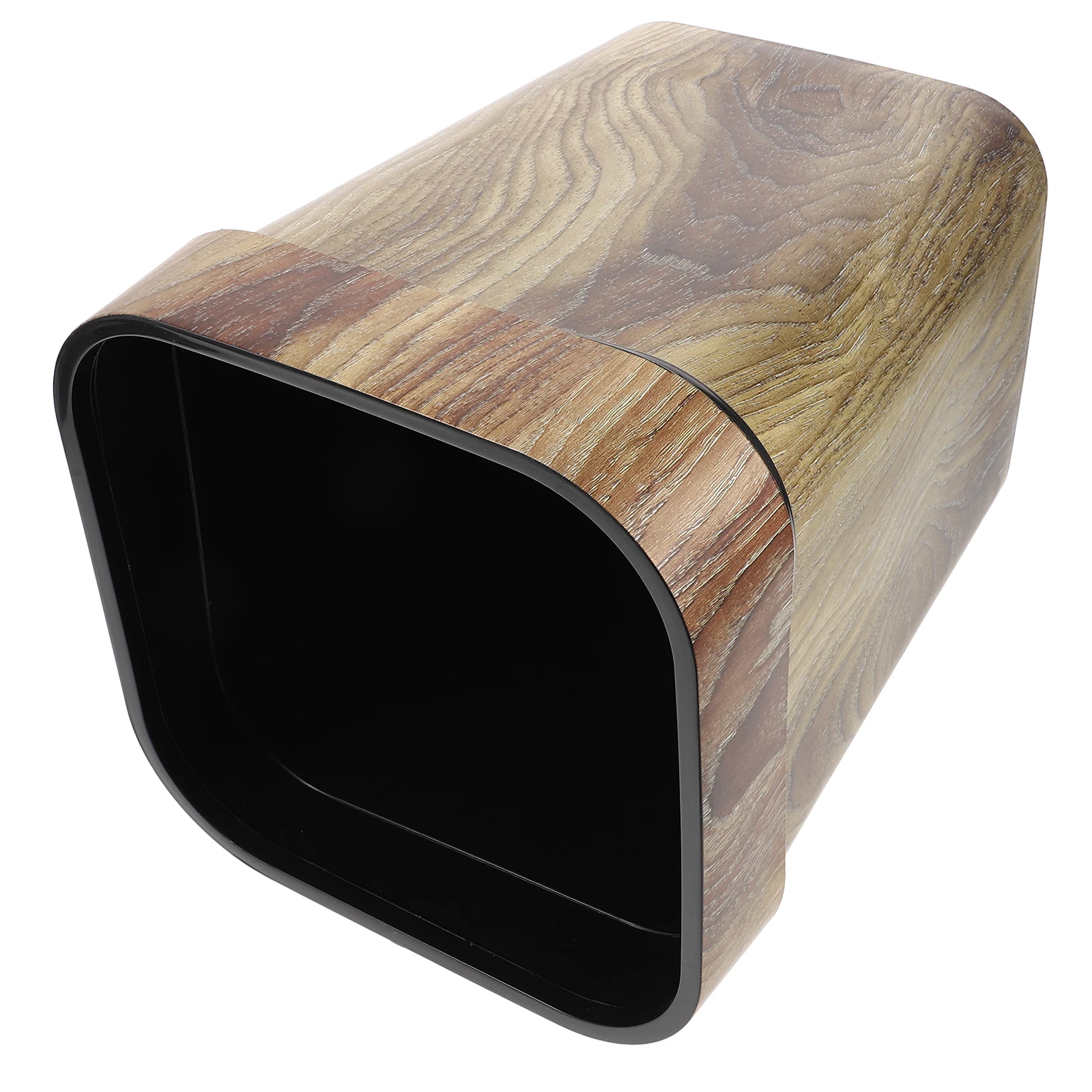 

1pc Imitation Solid Wood Trash -Friendly PP Material Pressure Ring Design Multi-Scene Use Living Room Kitchen Bedroom