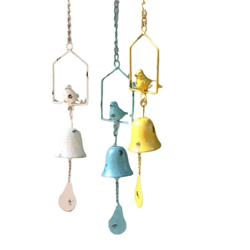 

Cast iron retro hanging wind chimes, garden garden decoration cast iron bells