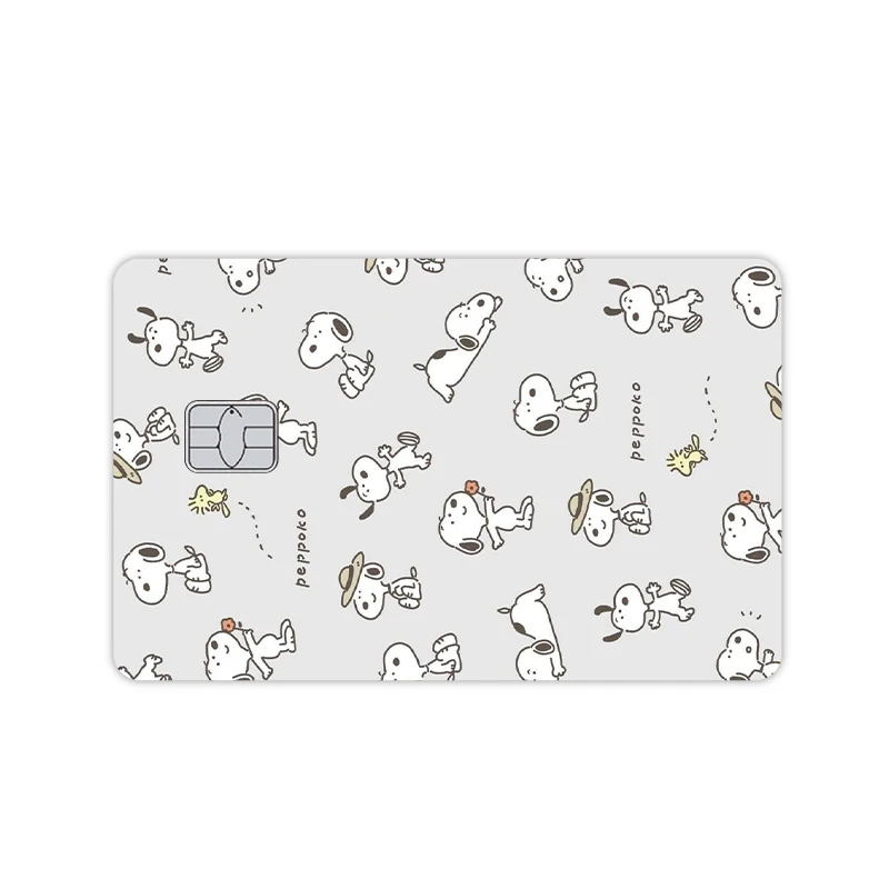 أزياء أنيمي سنوبيس الكرتون بطاقة الائتمان ملصقات الجلد للصغيرة الكبيرة لا رقاقة لامعة طبقة رقيقة واقية الديكور بطاقة الخصم مائي