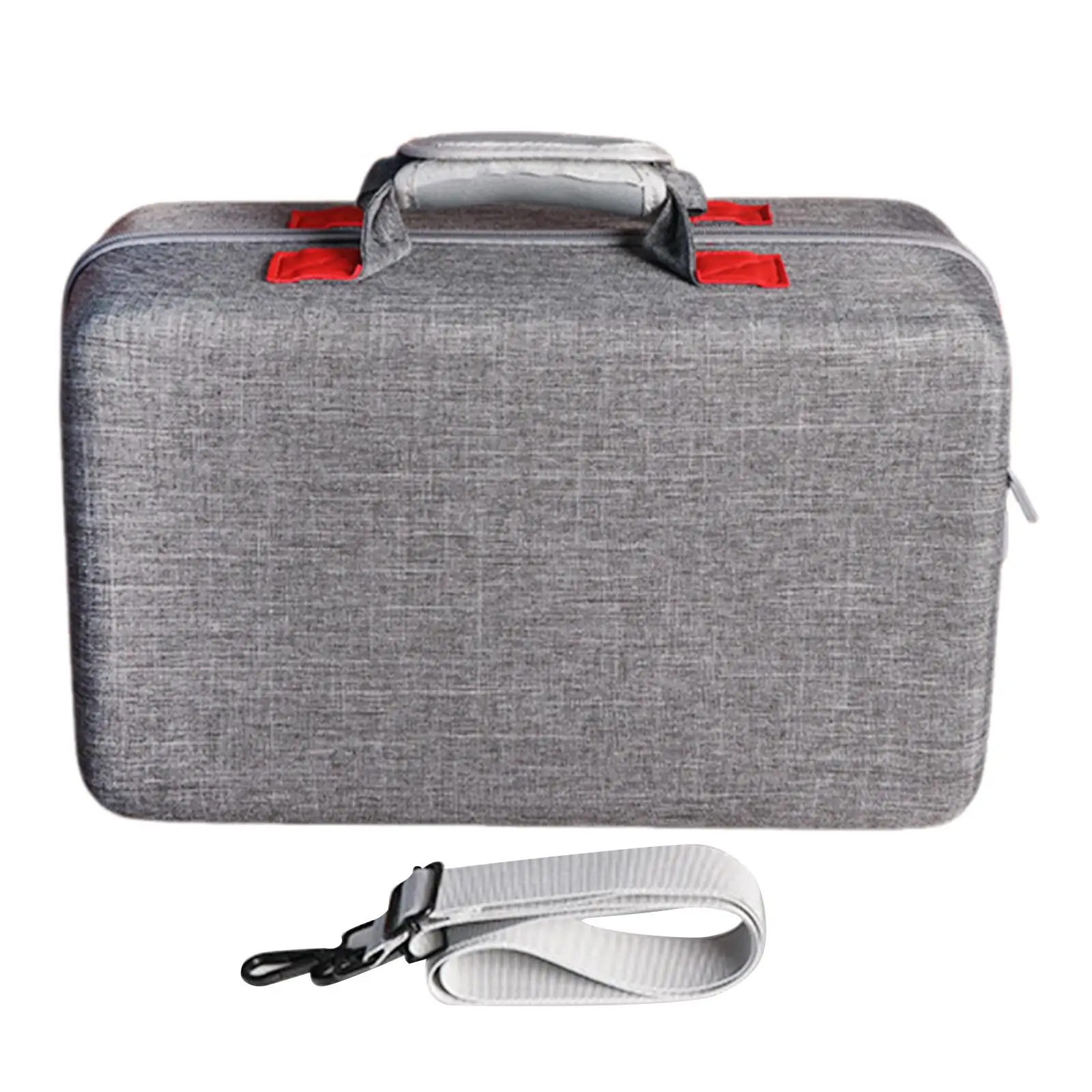 ゲームコンソールキャリーケース-オックスフォード布製-衝突防止ハードシェル保護ケース-ベースゲームディスク用-電源コード-ケーブル-usbケーブル用