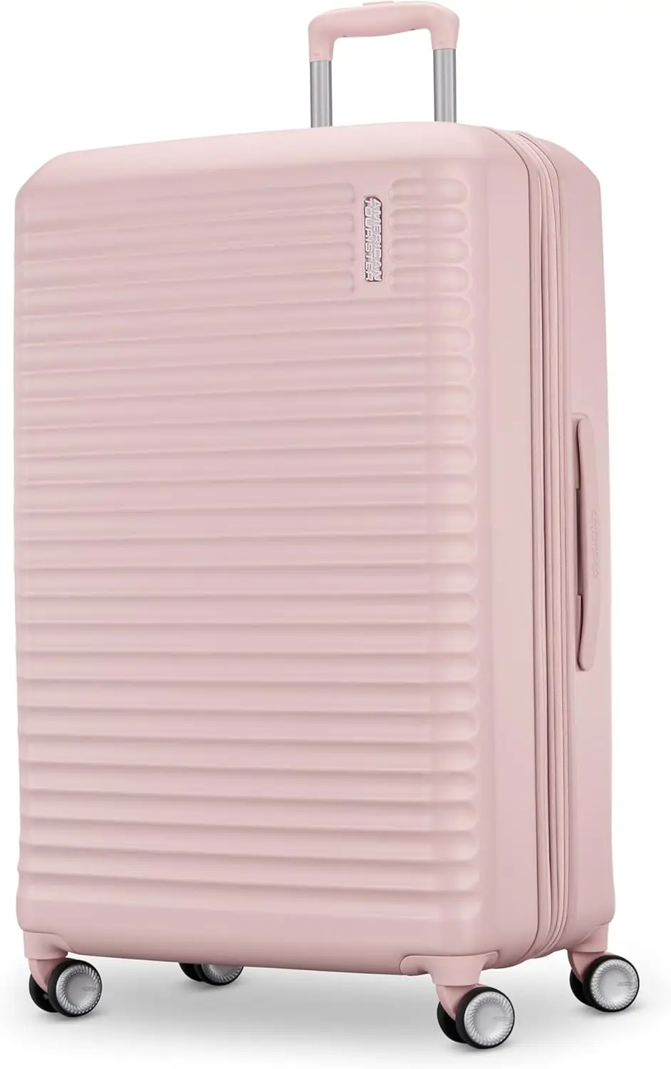 

Large 28-Inch Spinner Luggage, Airline Approved, Durable Hardside, Expands 1.5", Adjustable Handle, Pink Blush