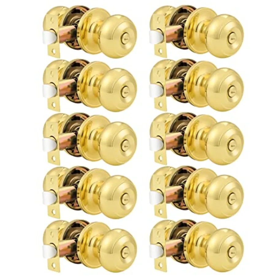 

0 Privacy Door Knobs Lock Interior Bedroom Bathroom Door Handle Round Ball Keyless Lockset