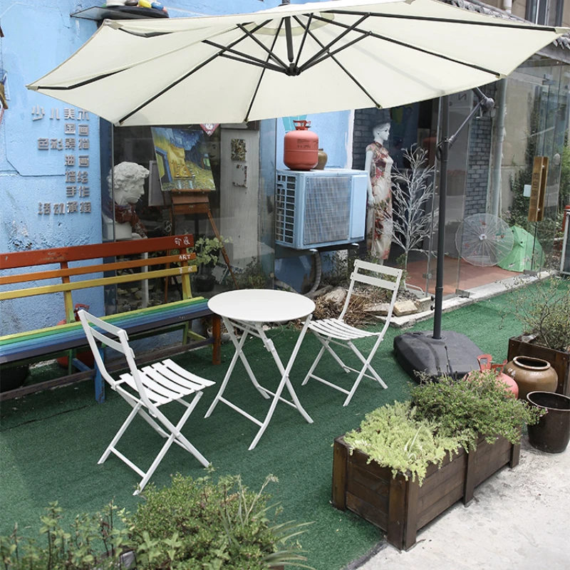 Nordic Iron Garden Chairs Outdoor Cafe Bistro Furniture Industrial Tea House Dining Chairs Office