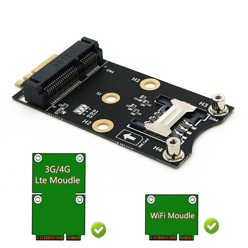 PCI-E إلى M.2 A/E Mini PCIE بطاقة الشبكة اللاسلكية إلى M2 NGFF مفتاح A + E بطاقة واي فاي Raiser لوحدات Wifi/WWAN/LTE