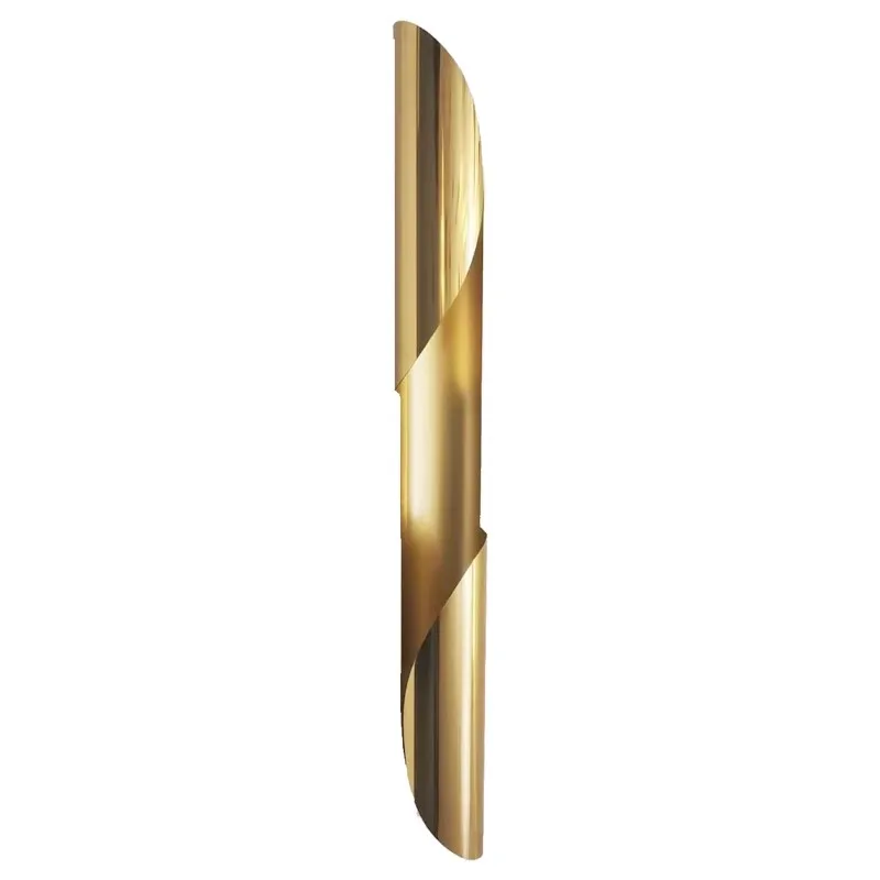 Postmodern stainless steel scroll gold wall lamp designer decorates study, restaurant, aisle Nordic wall lamp