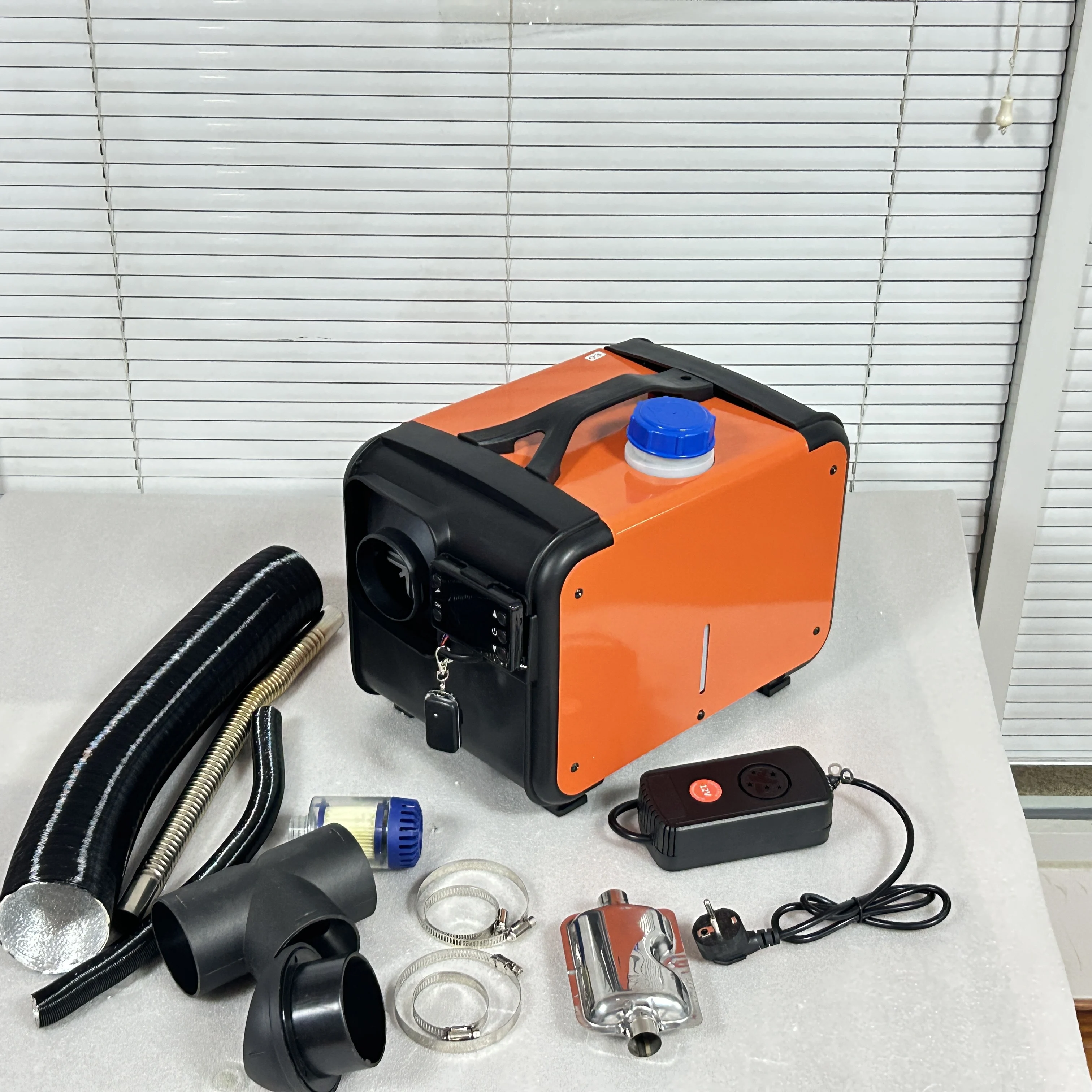 سخان وقوف السيارات بالديزل 12 فولت/24 فولت - شاحنة 2 كيلو وات/5 كيلو وات وسخان هواء للسيارة مع نظام تسخين الوقود، ترموستات قابل للتعديل للاستخدام الشتوي)