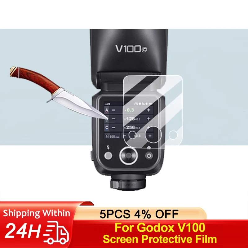 Película protetora de tela para godox v100 câmera flash gatilho tela protetora filme de vidro temperado 2 peças/3 peças